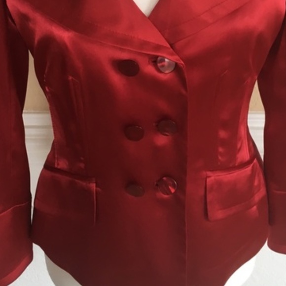Nine West Red Satin Jacket - Picture 2 of 7